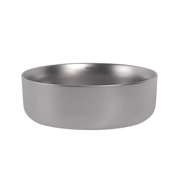Раковина Abber Bequem 36 см серебро матовое, накладные (на столешницу), пристенные - фото 3