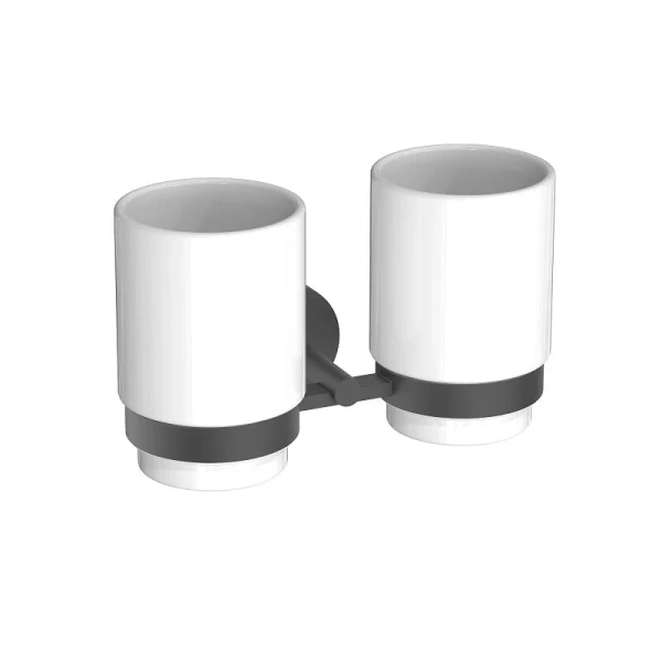 Стакан для ванной Акватек Бетта черный матовый - фото 1