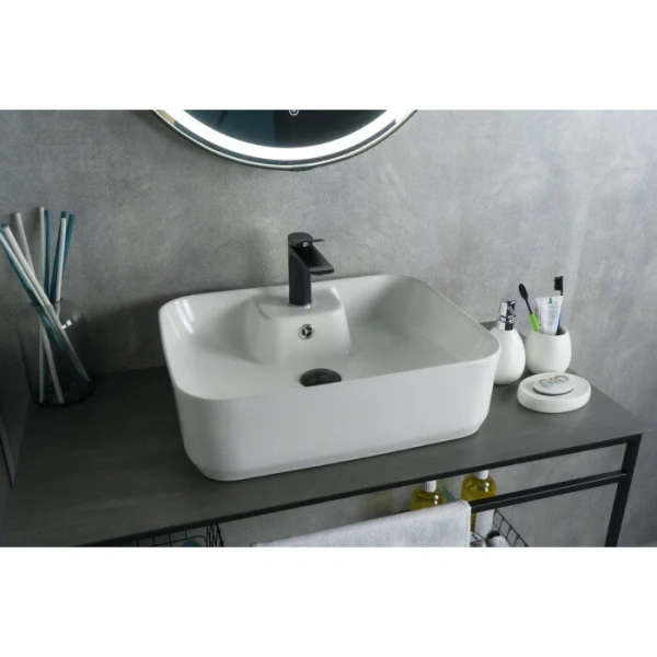 Раковина GID Geometrico N9445 52 см белая, керамические - фото 7