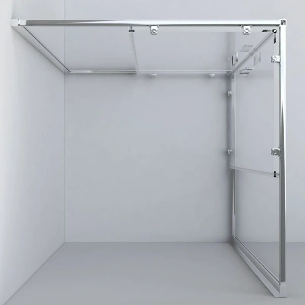 Душевой уголок Vincea Garda 110х110 см профиль хром, стекло шиншилла, в наличии - фото 9