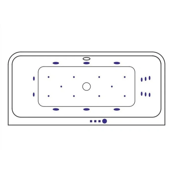 Ванна гидромассажная Excellent Arana Ultra 180 x 85 см, белый/золото, WAEX.ARA18.ULTRA.GL - фото 3
