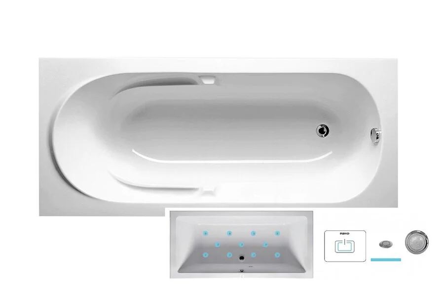 Ванна гидромассажная Riho Future 170 х 75 см, AIR - фото 1