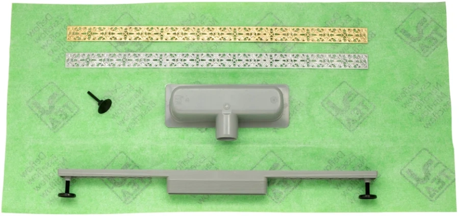 Душевой лоток Migliore 70 см с декоративной решеткой золото - фото 2