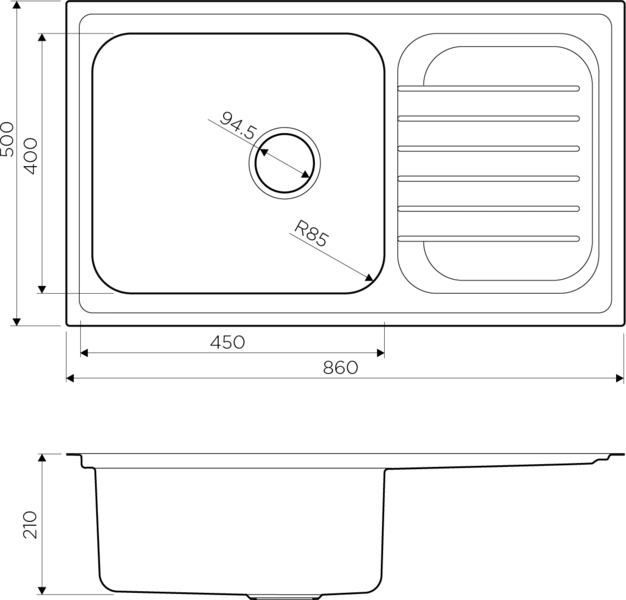 Мойка для кухни Omoikiri Haruna 86-IN 86 см нержавеющая сталь - фото 2