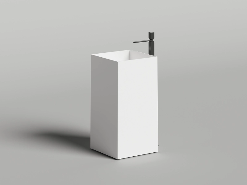 Раковина напольная Salini Armonia Square 01 белая матовая - фото 2