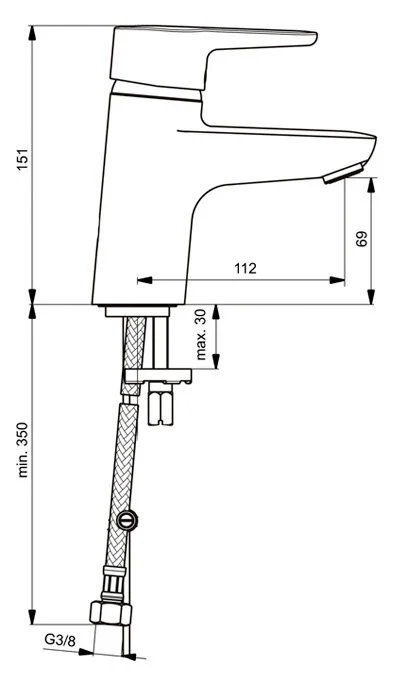 Смеситель для раковины Ideal Standard Connect Blue хром - фото 2