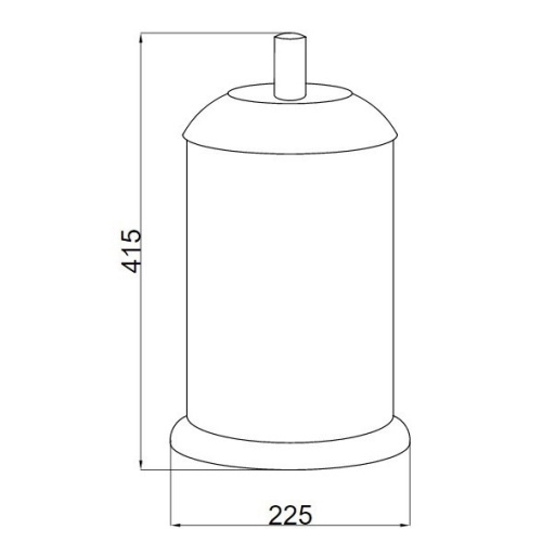 Мусорное ведро Boheme Murano декор черный - фото 2