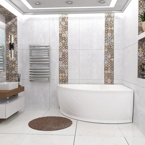 Гидромассажная ванна Радомир Алари 2-79-2-1-0-218/2-79-2-2-0-218, 168 х 120 см, L/R, рама-подставка, фронтальная панель, слив-перелив, гидромассаж Стандарт хром, пневмокнопка, массаж спины и ступней, белая, с гидромассажем - фото 5