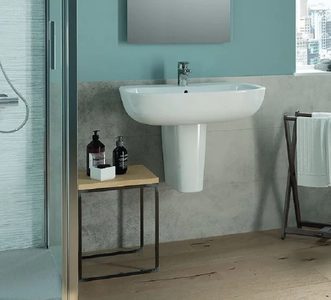 Раковина Ideal Standard Esedra 55 см белая, круглой формы, тюльпан - фото 5