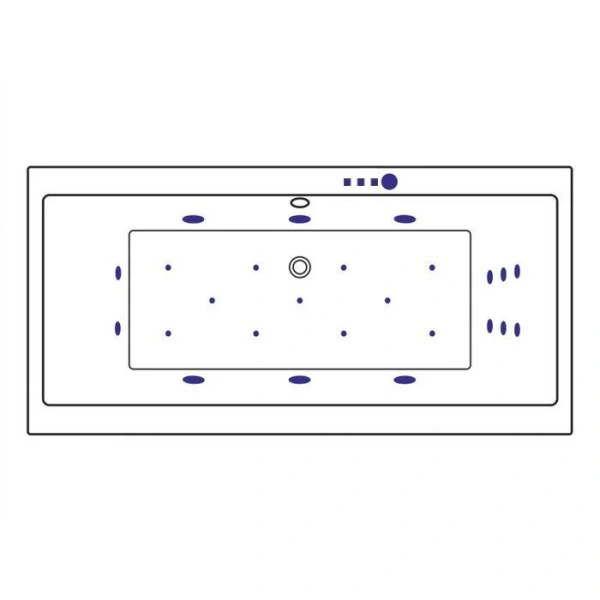 Ванна гидромассажная Excellent Pryzmat Ultra 170 x 75 см, белый/хром, WAEX.PRY17.ULTRA.CR - фото 3