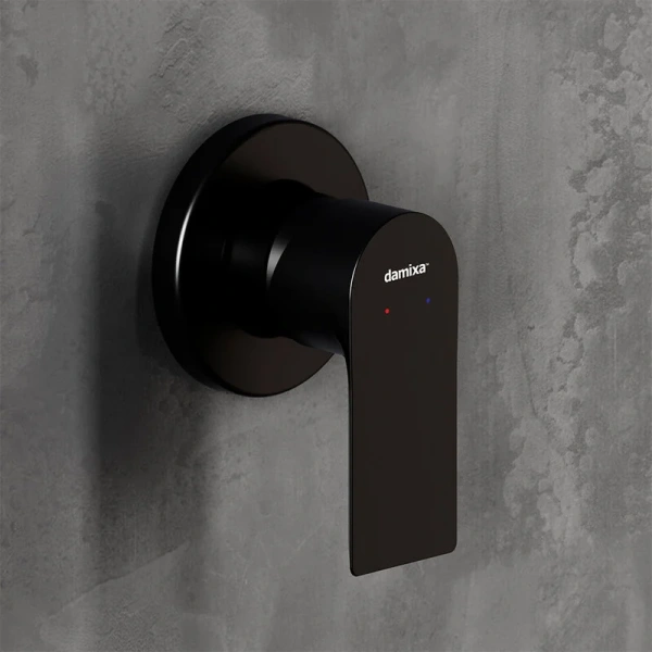 Смеситель для душа Damixa Apollo черный, из латуни, недорогие, округлая форма - фото 5