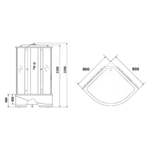 Схема, с высоким, глубоким поддоном, глубокий поддон - фото 3