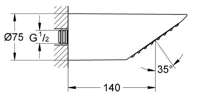 Верхний душ Grohe Sena 28308000 - фото 2