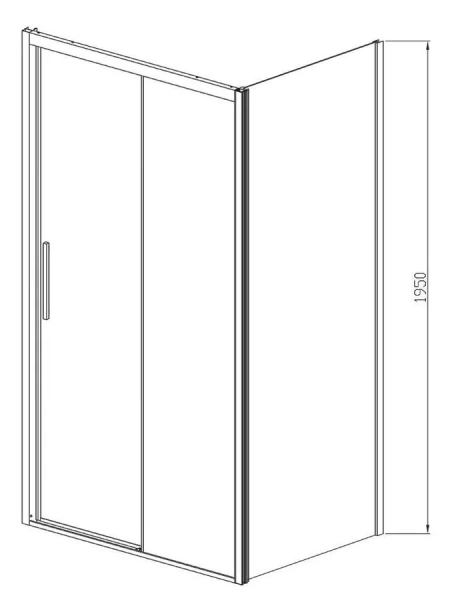 Душевой уголок Vincea Soft 100x80 см хром - фото 2