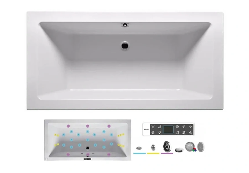 Ванна гидромассажная Riho Lusso 180 x 80 см, BLISS - фото 2