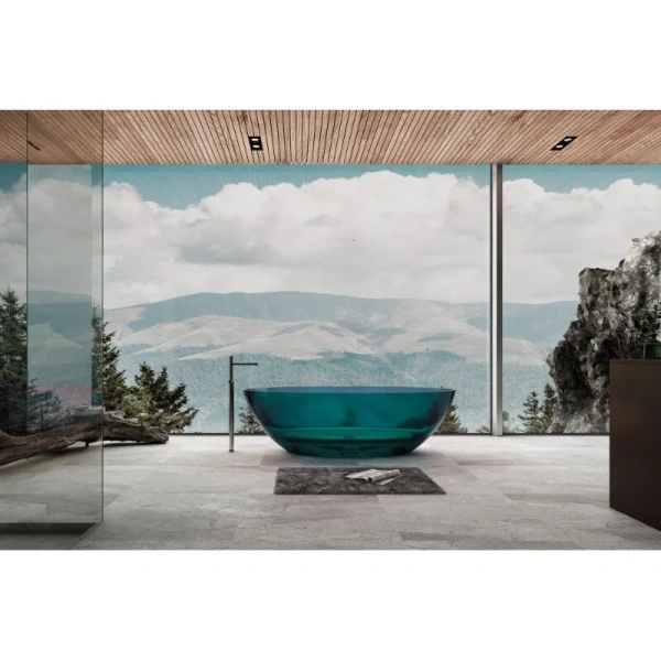 Ванна из полиэфирной смолы Abber Kristall 180x85 см бирюзовая, 180x85 см - фото 3