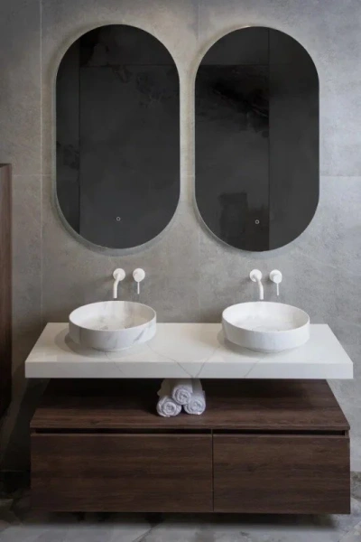 Раковина Boheme Corian 40 см calacatta, в форме чаши, круглой формы - фото 5