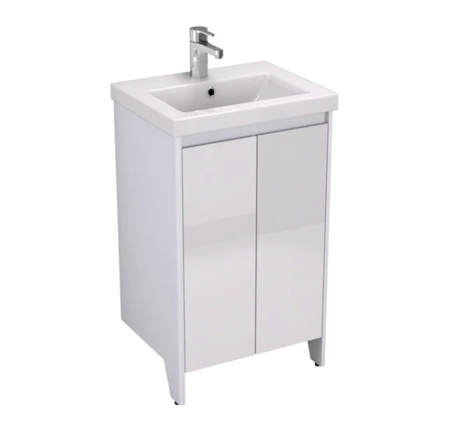 Тумба с раковиной напольная Velvex Klaufs tnKLA.50.2D-61 50 см с распашными дверцами