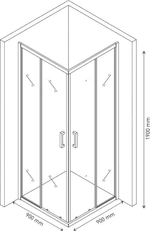 Душевой уголок BERGES Solo 90x90 см профиль хром, современные, hi-tech - фото 3