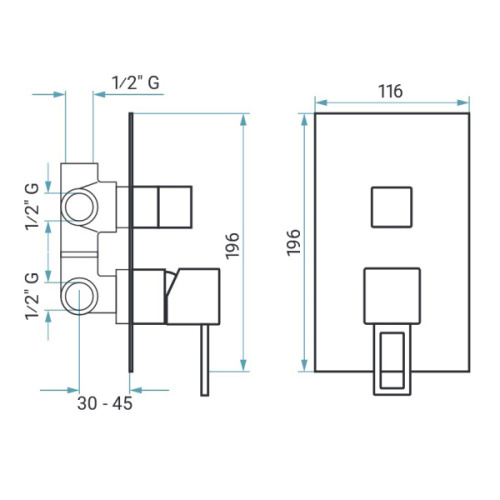 Смеситель для душа с девиатором  Emmevi Siris CR47029LA - фото 2