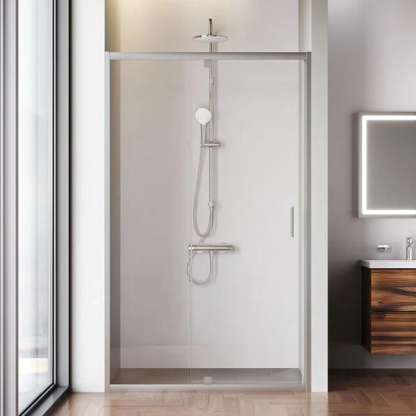 Душевая дверь в нишу Am.Pm Gem 120 см профиль хром матовый - фото 3