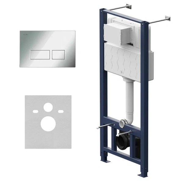 Инсталляция для унитаза Am.Pm Pro с клавишей хром глянец - фото 1