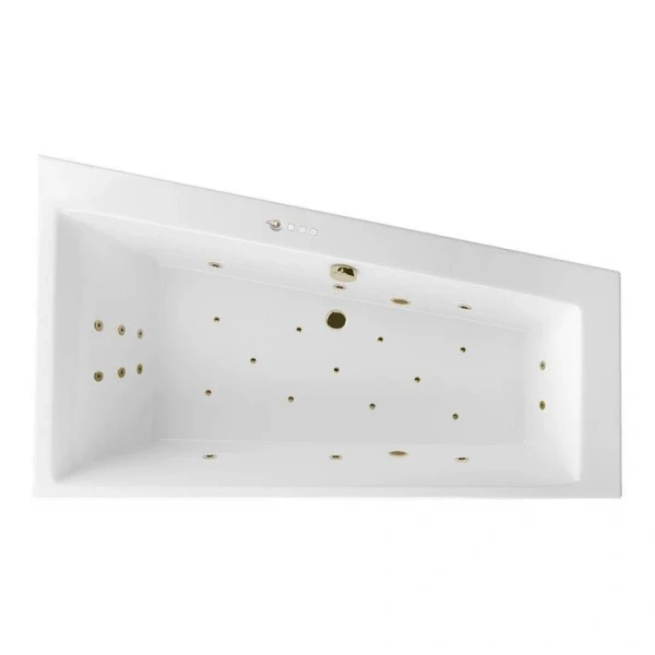 Ванна гидромассажная Excellent Sfera Slim Ultra 170 x 100 см, правая, белый/бронза, WAEX.SFP17S.ULTRA.BR - фото 1