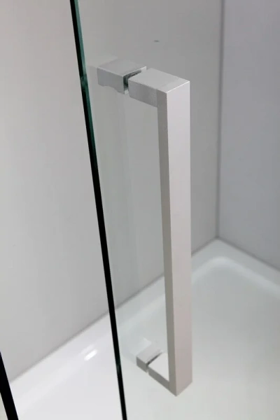 Душевой уголок Black&White Stellar Wind 100x80 см профиль хром, стекло прозрачное, прозрачные - фото 8