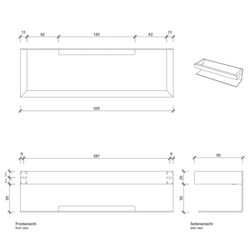 Полочка для ванной Decor Walther Contract 06515 настенная - фото 3