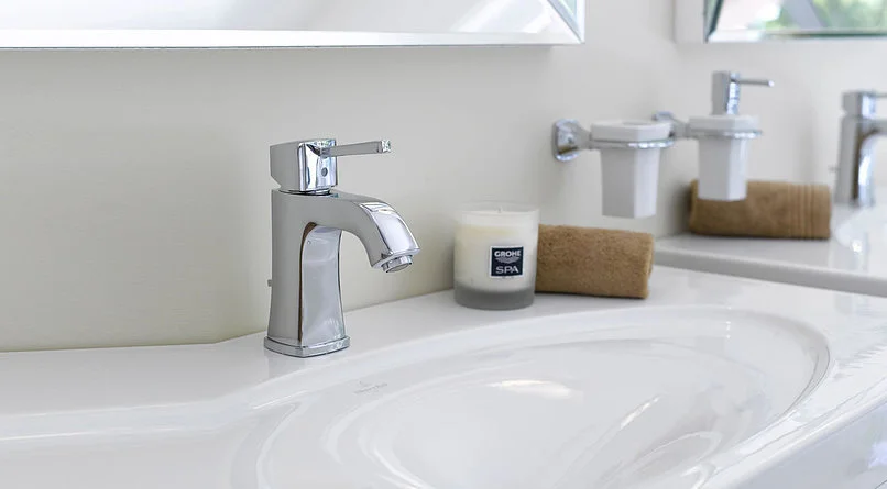 Смеситель для раковины, хром, Grohe Grandera 23303000, современные, hi-tech - фото 3