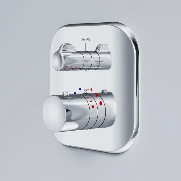 Смеситель для душа  AM.PM Sensation встраиваемый с термостатом, прямоугольная форма - фото 5