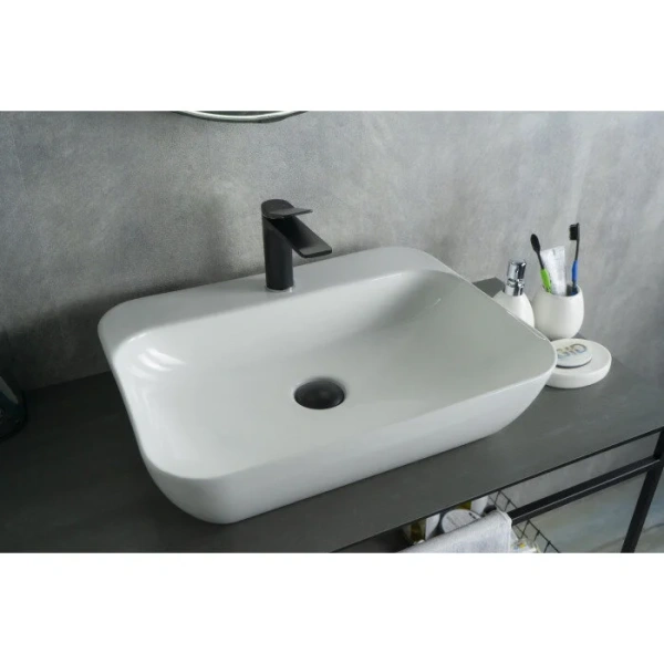 Раковина GID Geometrico N9047 55 см белая - фото 3