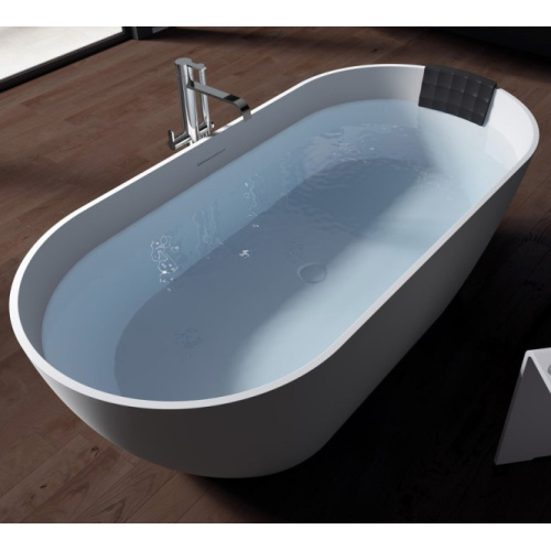 Ванна из литьевого мрамора Riho Bilbao 170х80 см белая, овальные - фото 5