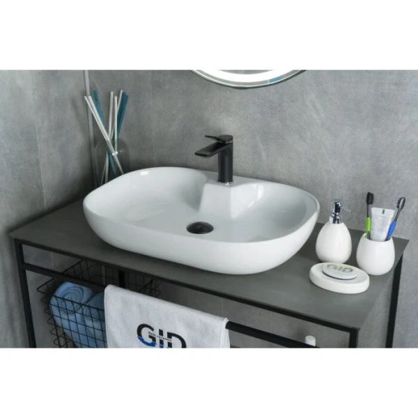 Раковина GID Lago N9446b 61 см белая - фото 3