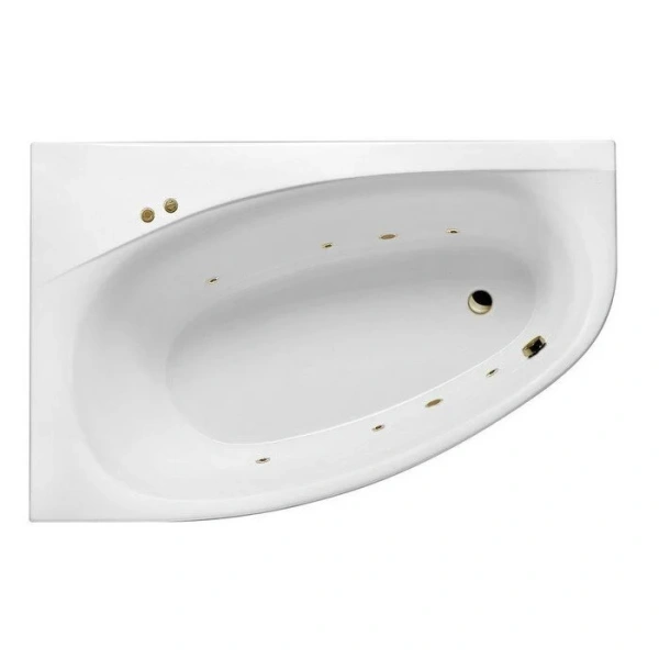 Ванна гидромассажная Excellent Kameleon Soft 170 x 110 см, левая, белый/бронза, WAEX.KML17.SOFT.BR - фото 1