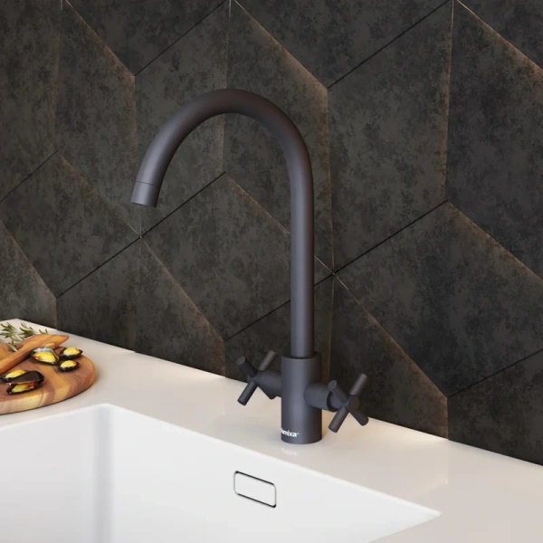 Смеситель для кухни Damixa Neo Classic черный, современные, hi-tech - фото 3