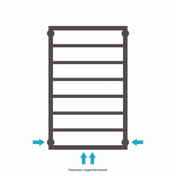 Полотенцесушитель водяной Сунержа Канцлер 50х80 см шампань, лесенка, вертикальные - фото 4
