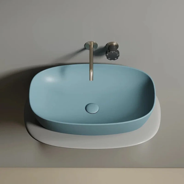 Раковина Ceramica Nova Element 60 см зеленая, в форме чаши, прямоугольной формы - фото 5