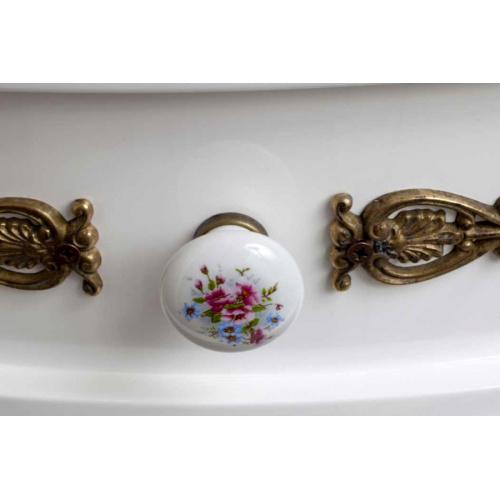 Тумба для раковины, цвет белый матовый, фурнитура бронза, La Beaute Sabrina, по запросу index_1 - фото 4