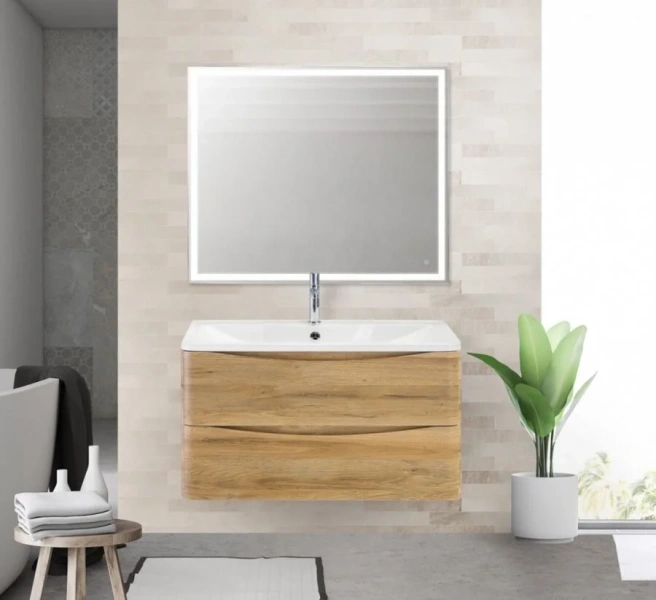 Тумба под раковину подвесная BelBagno Acqua 80 см rovere rustico, подвесная, пристенная - фото 4