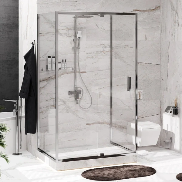 Душевой уголок WasserKRAFT Berkel 120х100 см профиль хром - фото 3