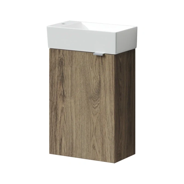 Тумба с раковиной подвесная Sancos Mini MN35E 40 см с распашной дверцей