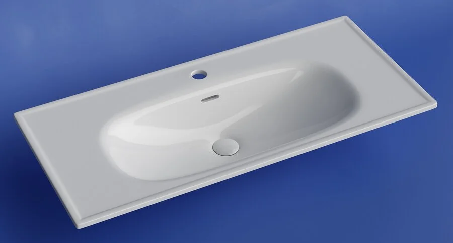 Раковина Ceramica Nova Sabo 100 см белая - фото 3