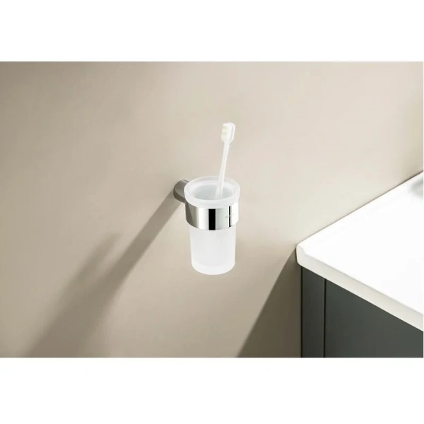 Стакан для ванной Акватек Лира хром - фото 3