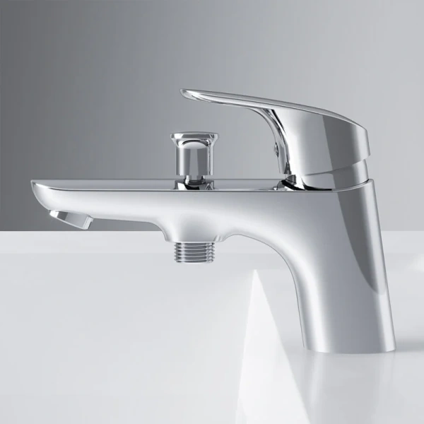 Смеситель для ванны AM.PM Like для установки на борт ванны хром, с 1 монтажным отверстием - фото 8