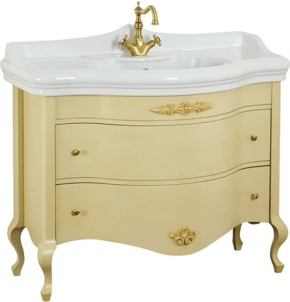 Тумба под раковину напольная Migliore Impero 106 см Decape Sabbia, классика, ретро, в стиле прованс - фото 3