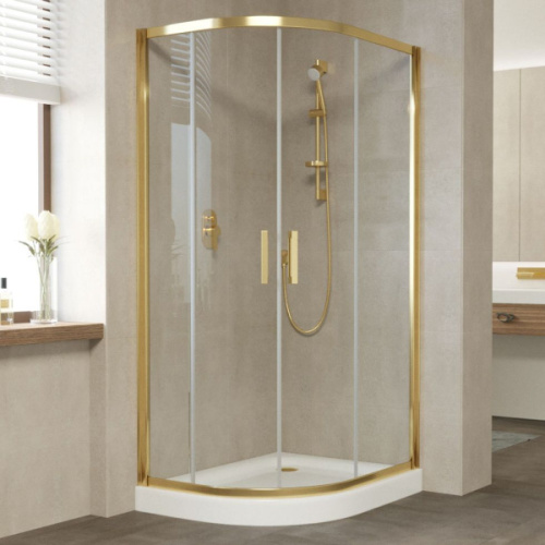 Душевой уголок стекло прозрачное Vegas-glass ZS-F 100х80 01, хром, бронза, золото, белые, черные, другие - фото 4