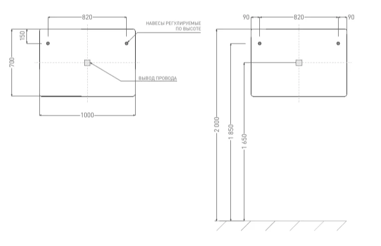 Зеркало с подсветкой Salini Ombra 100 см сенсорное управление - фото 2