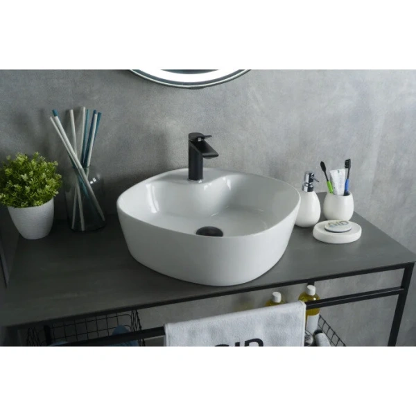 Раковина GID Geometrico N9442 44 см белая, керамические - фото 7