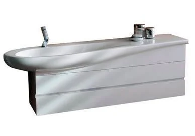 Раковина Laufen Ilbagnoalessi One 160 см с 1 отверстием для смесителя, одинарные, с антигрязевым покрытием - фото 7